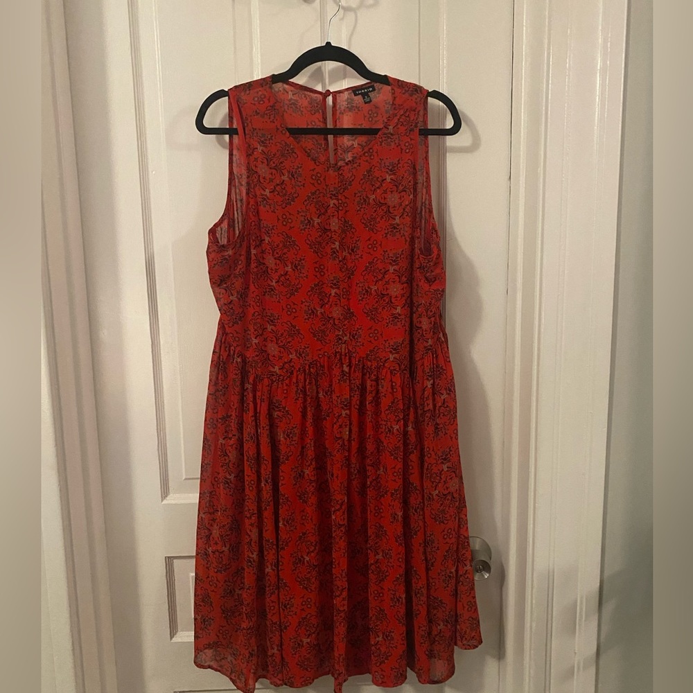 Torrid Sleeveless Keyhole Flare Dress